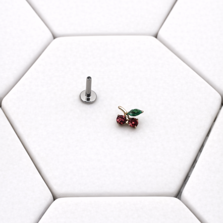 Cherries with Red CZ and Green MCZ