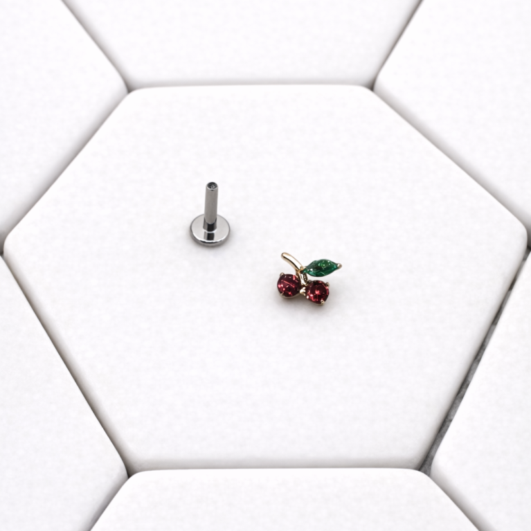 Cherries with Red CZ and Green MCZ