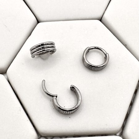 Triple Stacked, Hinged Ring